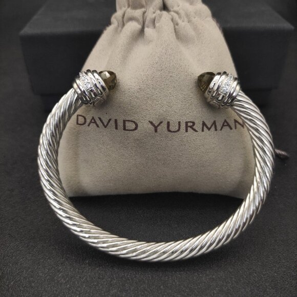 David Yurman 7mm Bracelet with Brown Pave Diamonds - Picture 1 of 6